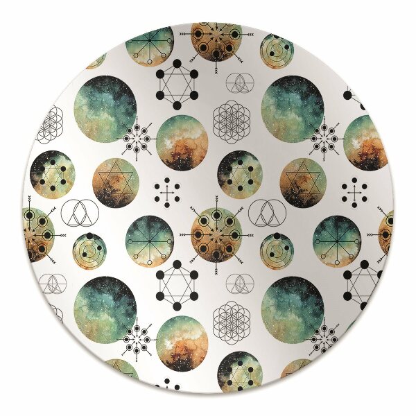 Chair mat floor panels protector galactic pattern