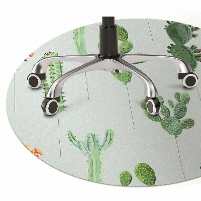 Office chair mat cacti