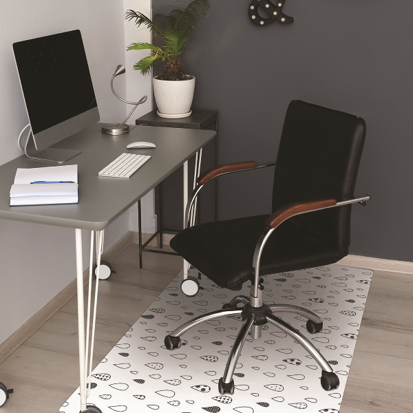Chair mat floor panels protector abstracts drops