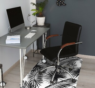 Office chair mat exotic leaves