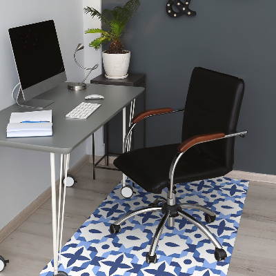 Office chair mat Moroccan pattern