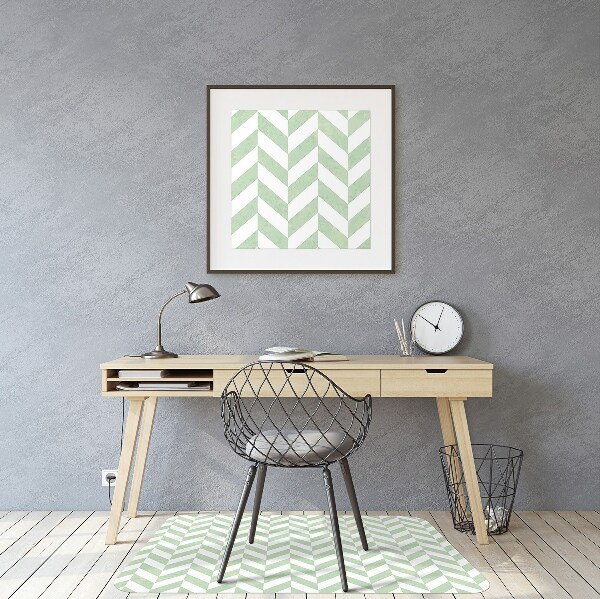 Office chair floor protector Herringbone pattern