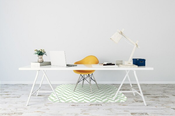 Office chair floor protector Herringbone pattern
