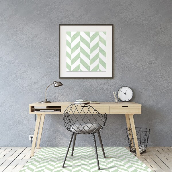 Office chair floor protector Herringbone pattern