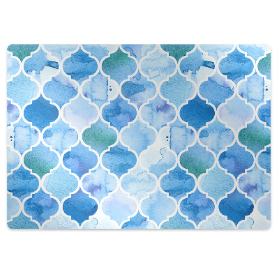 Office chair mat Moroccan pattern