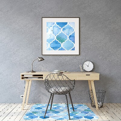 Office chair mat Moroccan pattern