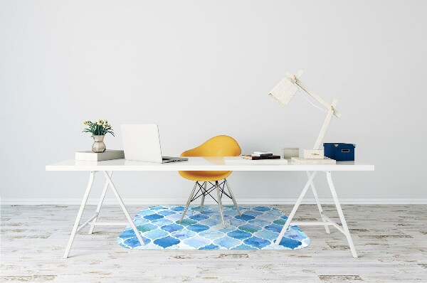 Office chair mat Moroccan pattern