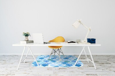 Office chair mat Moroccan pattern