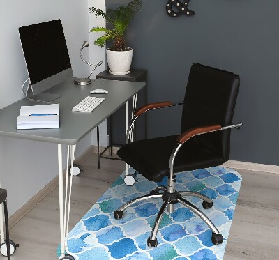 Office chair mat Moroccan pattern