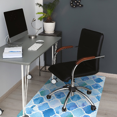 Office chair mat Moroccan pattern