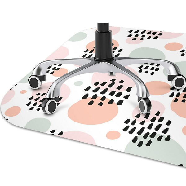 Office chair mat colored dots