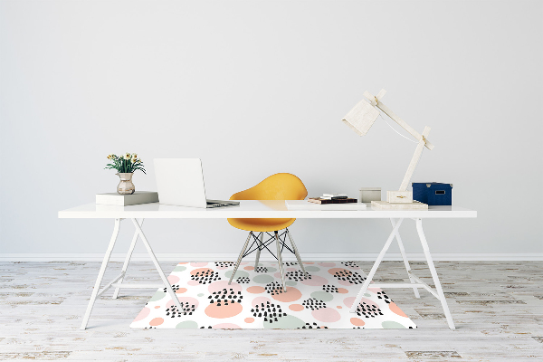 Office chair mat colored dots