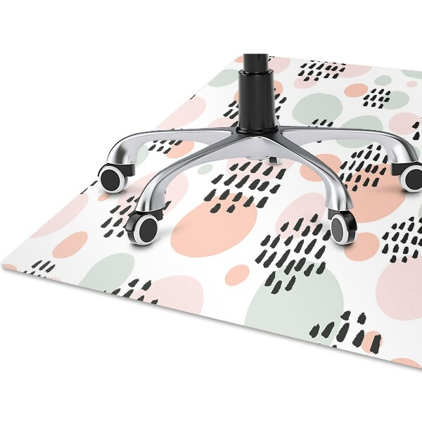 Office chair mat colored dots