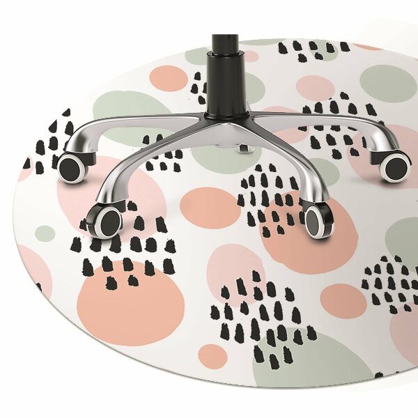 Office chair mat colored dots