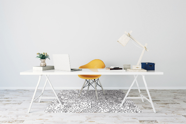Office chair mat abstract pattern