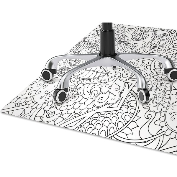 Office chair mat abstract pattern