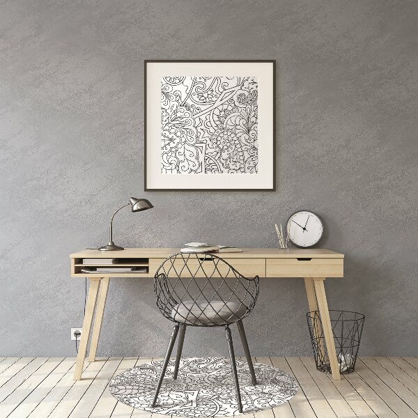 Office chair mat abstract pattern