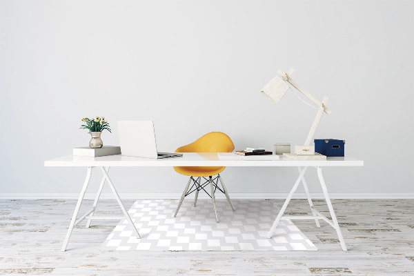 Chair mat floor panels protector 3D pattern of squares