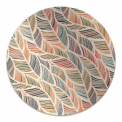 Desk chair mat colorful waves