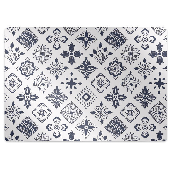 Office chair mat Moroccan pattern