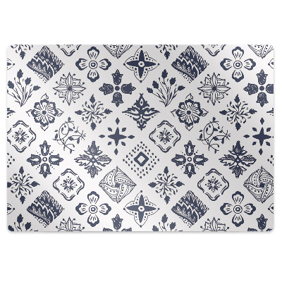 Office chair mat Moroccan pattern