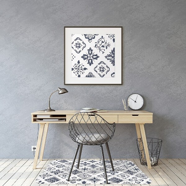 Office chair mat Moroccan pattern