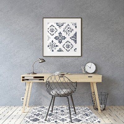 Office chair mat Moroccan pattern