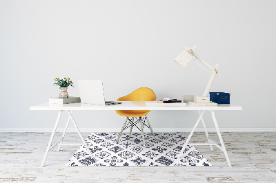 Office chair mat Moroccan pattern