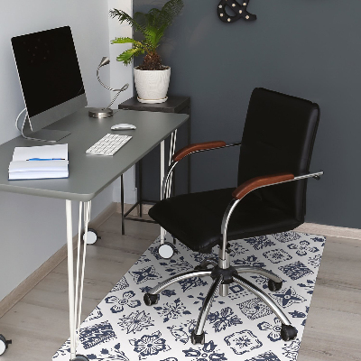 Office chair mat Moroccan pattern