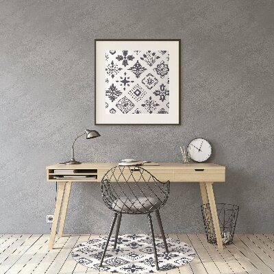 Office chair mat Moroccan pattern