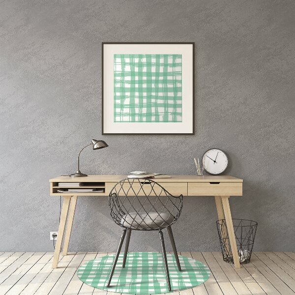 Desk chair mat green grille