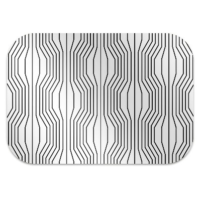 Chair mat geometric illusion