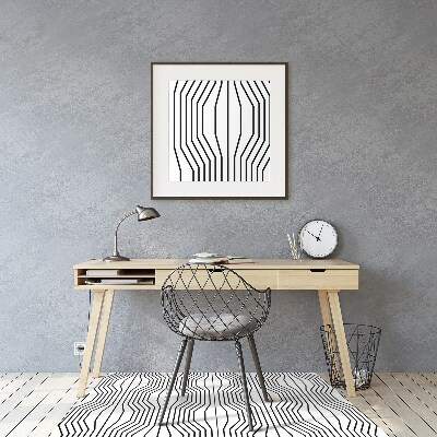 Chair mat geometric illusion