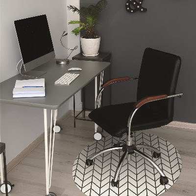 Office chair floor protector Herringbone pattern