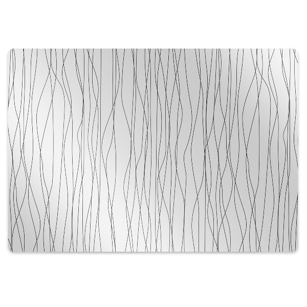 Chair mat floor panels protector chaotic lines