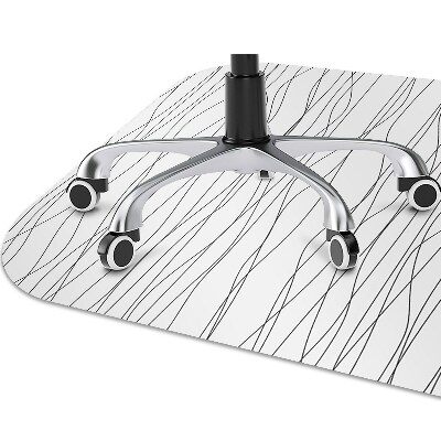 Chair mat floor panels protector chaotic lines