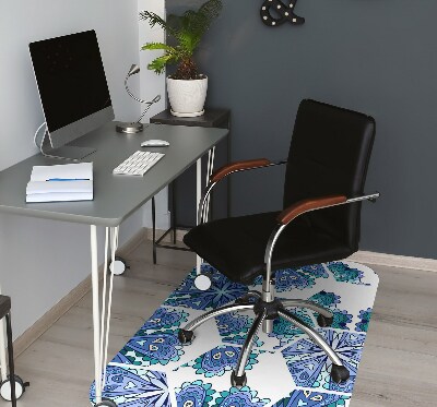 Chair mat hexagonal flowers