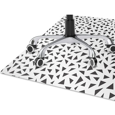 Office chair mat black triangles