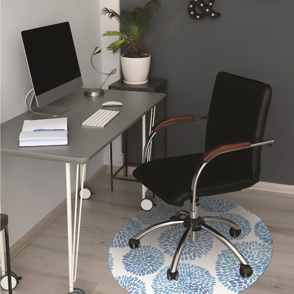 Desk chair mat Japanese pattern