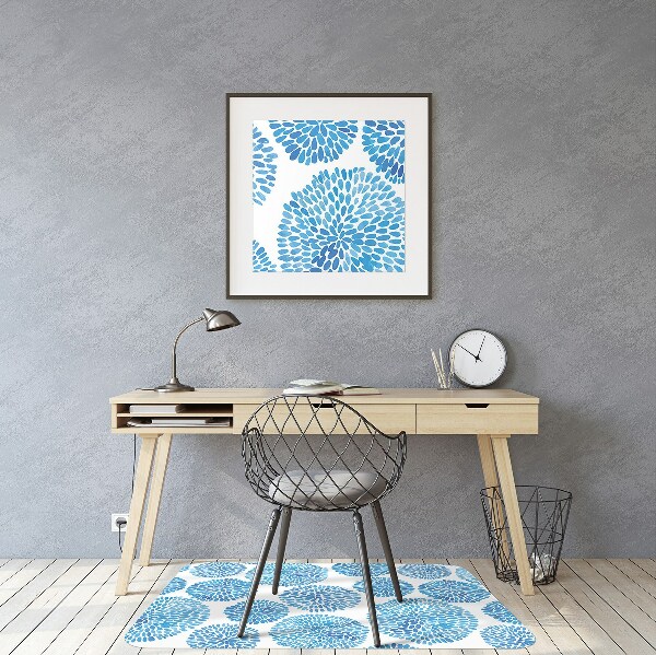 Desk chair mat Japanese pattern