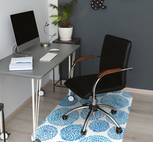 Desk chair mat Japanese pattern
