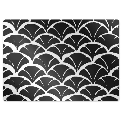 Office chair mat oriental pattern