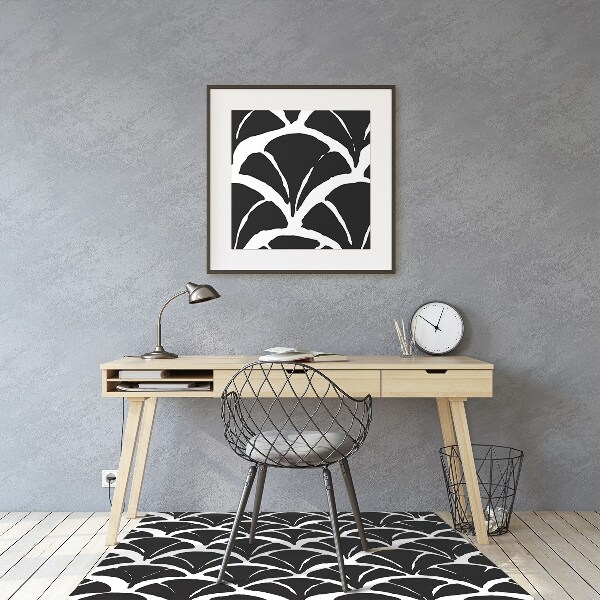 Office chair mat oriental pattern
