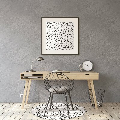 Office chair mat geometric pattern