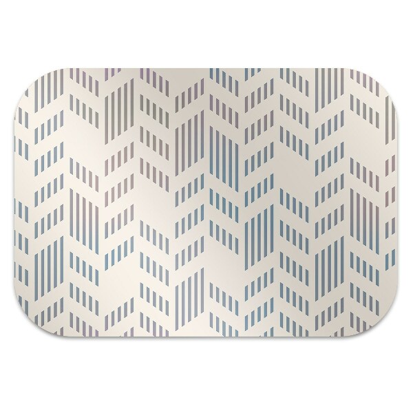 Computer chair mat geometric herringbone