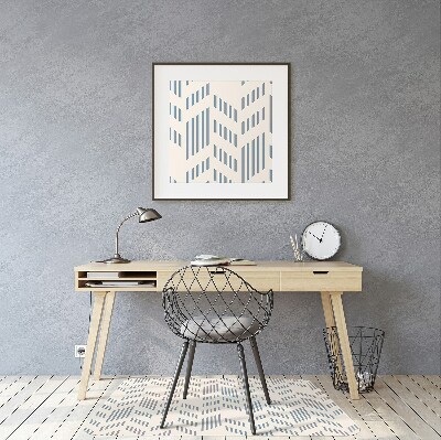 Computer chair mat geometric herringbone