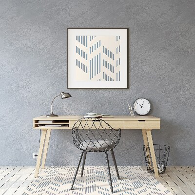 Computer chair mat geometric herringbone