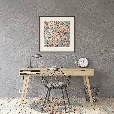 Office chair floor protector fairytale flowers