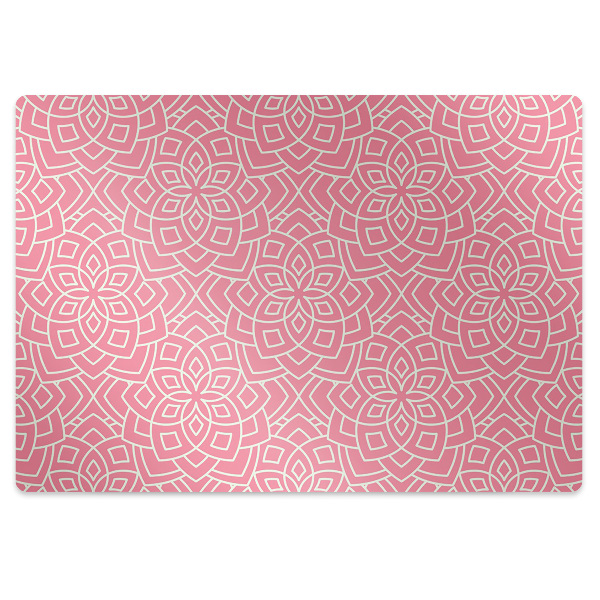 Desk chair mat floral pattern