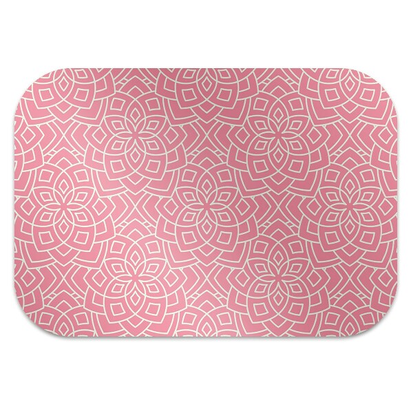 Desk chair mat floral pattern